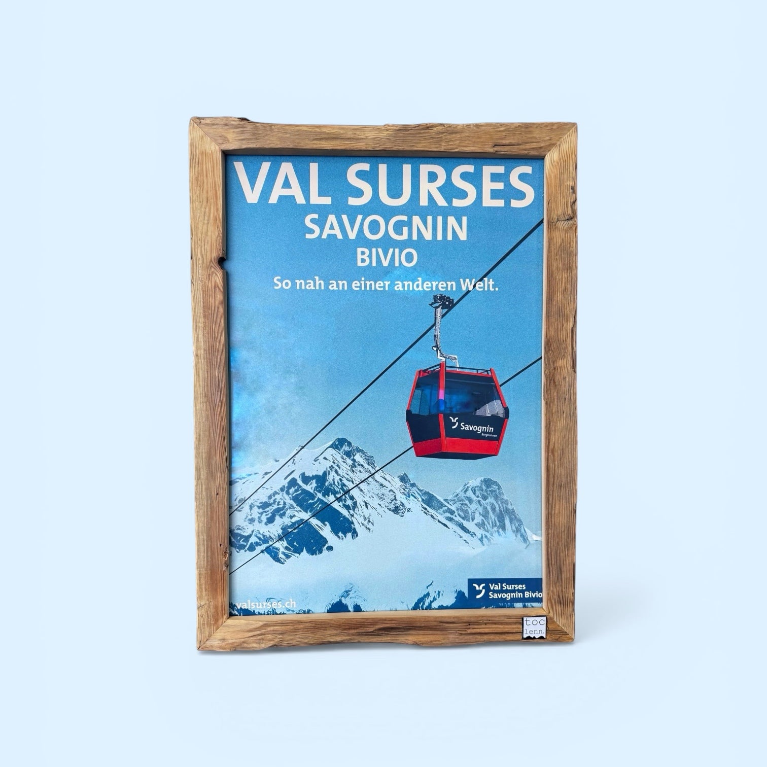 Retroplakat mit Rahmen - Val Surses