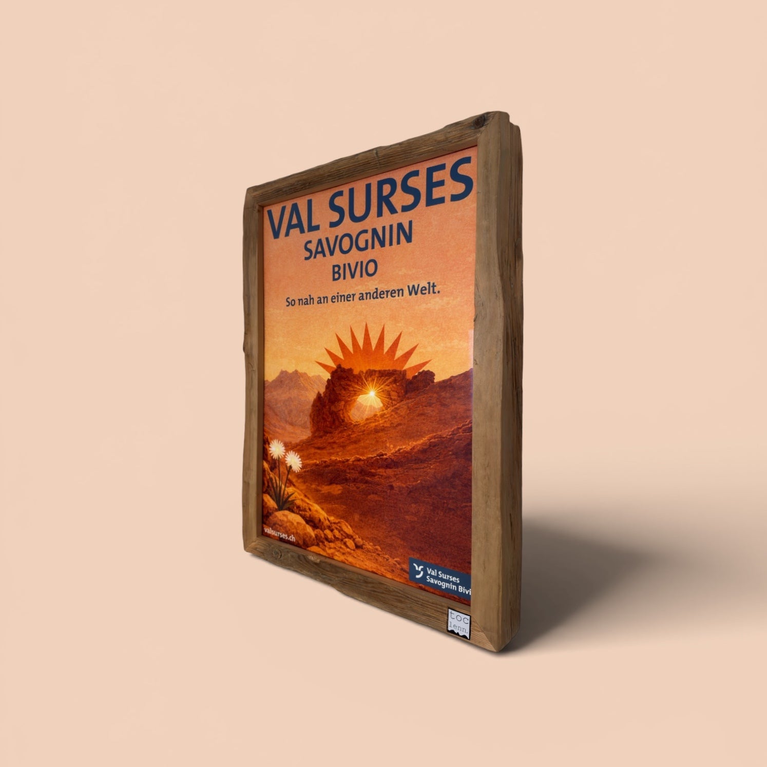 Retroplakat mit Rahmen - Val Surses