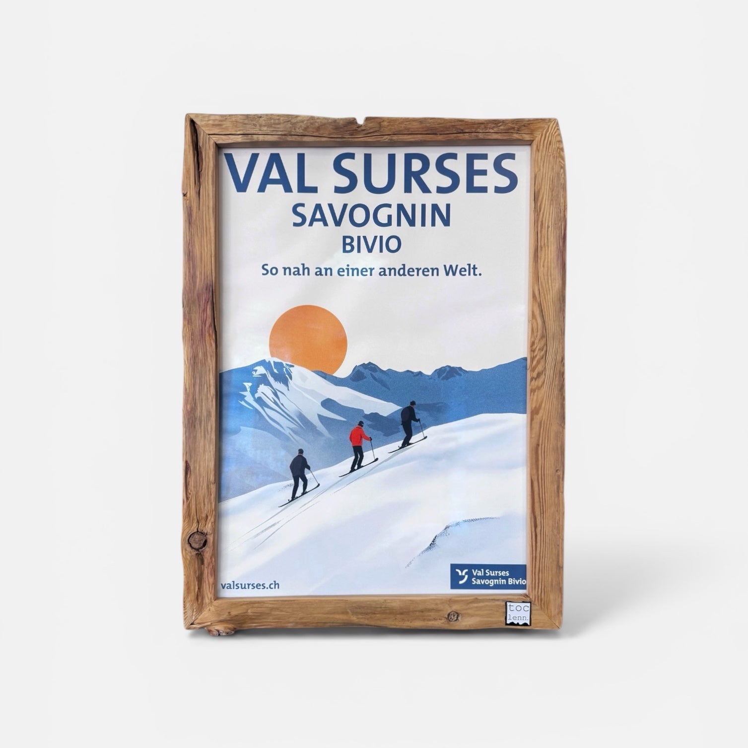 Retroplakat mit Rahmen - Val Surses