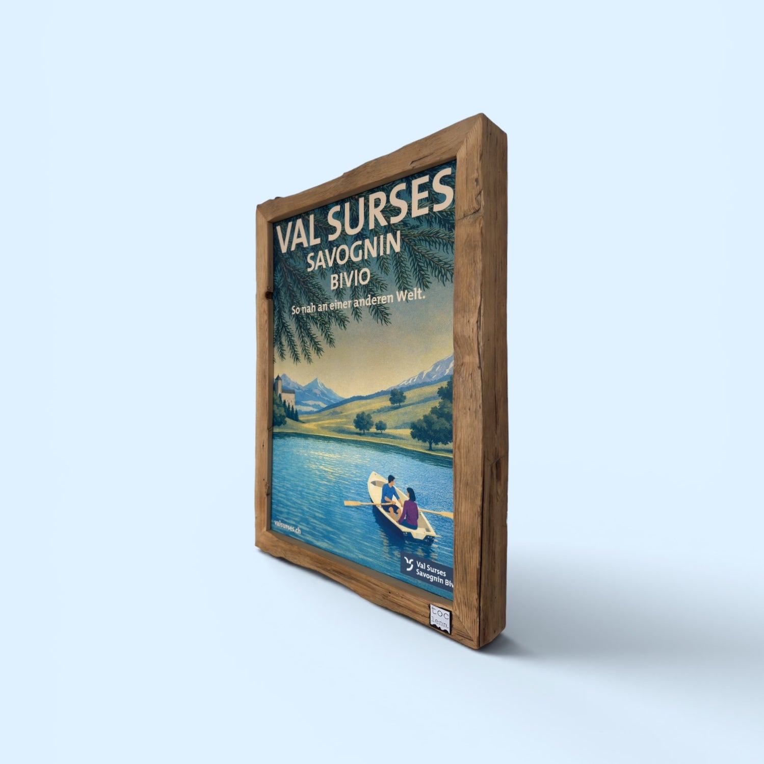 Retroplakat mit Rahmen - Val Surses